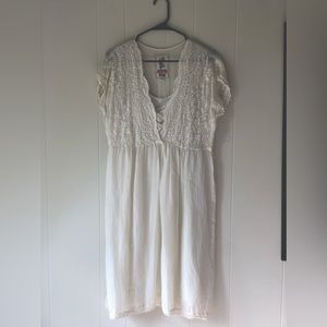 Johnny Was Embellished Lacey Sheer dress with slip size small